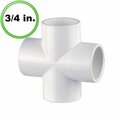 Cool Kitchen 0.75 in. 4-Way x PVC Fitting Cross - Utility Grade CO3286957